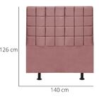 Cabeceira Estofada Cama Box Casal 140 Cm Mariana Suede Rosê