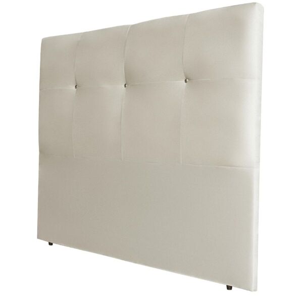 Cabeceira Estofada Cama Box Casal 140 Cm Nina Veludo Bege