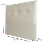 Cabeceira Estofada Cama Box Casal 140 Cm Nina Veludo Bege