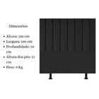 Cabeceira Estofada Cama Box Casal 140 Cm Sophia Carla Suede P