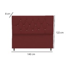 Cabeceira Estofada Cama Box Casal 140 Cm Suede Nina Bordô
