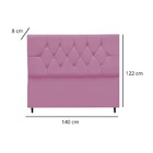 Cabeceira Estofada Cama Box Casal 140 Cm Suede Nina Rosa