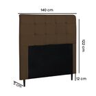 Cabeceira Estofada Cama Box Casal 140cm Ariadne Suede Marrom