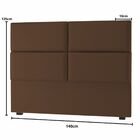 Cabeceira Estofada Cama Box Casal 140cm Bia A01 Suede Marrom