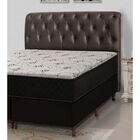 Cabeceira Estofada Cama Box Casal 140cm Bianca Veludo Marrom