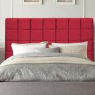 Cabeceira Estofada Cama Box Casal 140cm Clara Suede Vermelho