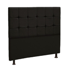Cabeceira Estofada Cama Box Casal 140cm Quadrados - Mhs Preto