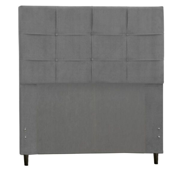 Cabeceira Estofada Cama Box Casal 144 Cm Style Suede Cinza
