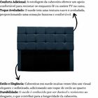 Cabeceira Estofada Cama Box Casal 160 Cm Ananda  Suede Azul M