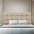 Cabeceira Estofada Cama Box Casal 160 Cm Clara Suede Bege