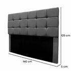 Cabeceira Estofada Cama Box Casal 160 Cm Clara Suede Cinza