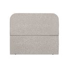 Cabeceira Estofada Cama Box Casal Alana 140cm Linho Cinza Cla