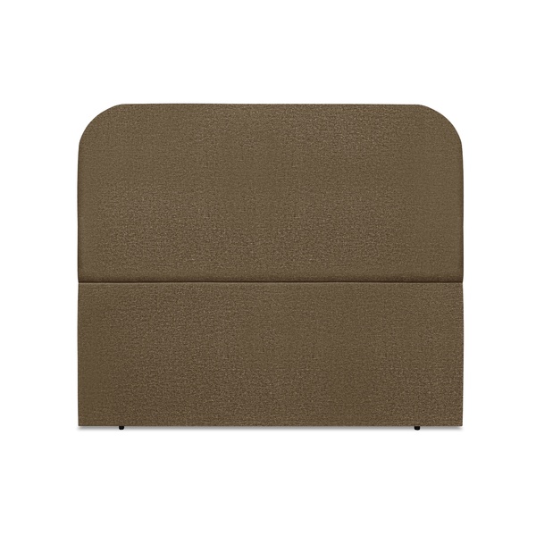 Cabeceira Estofada Cama Box Casal Alana 140cm Linho Marrom