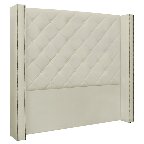 Cabeceira Estofada Cama Box Casal Alteza 140cm Corano Bege -