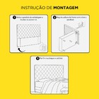 Cabeceira Estofada Cama Box Casal Alteza 140cm Corano Branco