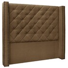 Cabeceira Estofada Cama Box Casal Alteza 140cm Suede Caramelo