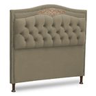 Cabeceira Estofada Cama Box Casal Belize 140cm Corino Areia -