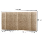 Cabeceira Estofada Cama Box Casal Com Led Moderna 140 Cm Bouc