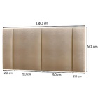 Cabeceira Estofada Cama Box Casal Com Led Splend 140 Cm Velud