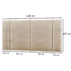 Cabeceira Estofada Cama Box Casal Com Led Star 140 Cm Linho B