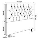 Cabeceira Estofada Cama Box Casal Diamond 140cm Com Frame Cor