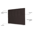 Cabeceira Estofada Cama Box Casal Fiorella 140cm Corino Marro
