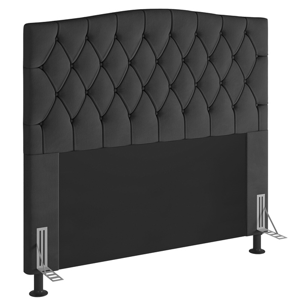 Cabeceira Estofada Cama Box Casal Greta 140cm Com Frame Suede