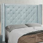 Cabeceira Estofada Cama Box Casal King Size Alteza 195cm Linh