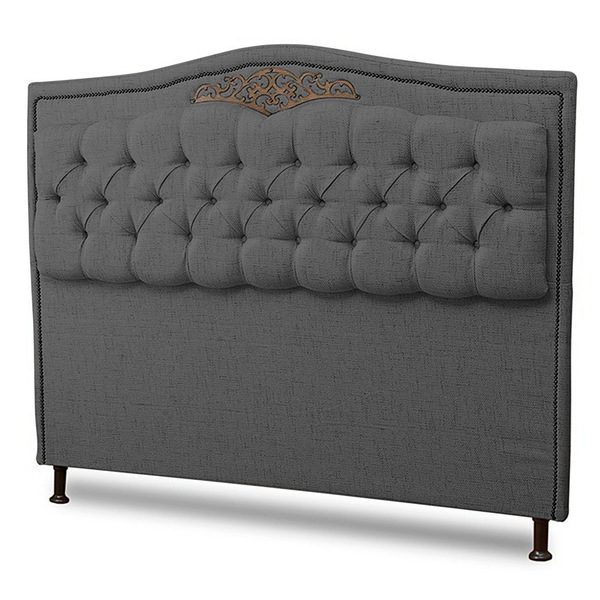 Cabeceira Estofada Cama Box Casal King Size Belize 195cm Linh