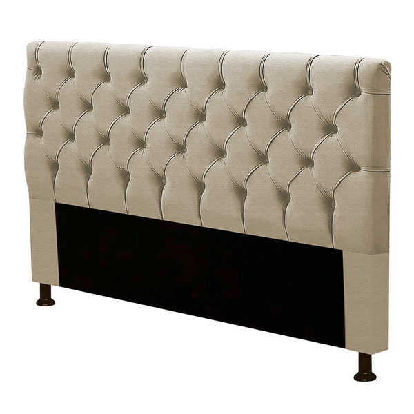 Cabeceira Estofada Cama Box Casal King Size Cristal 195cm Lin