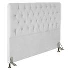 Cabeceira Estofada Cama Box Casal King Size Diamond 193cm Com