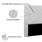 Cabeceira Estofada Cama Box Casal King Size Esmeralda 195cm C
