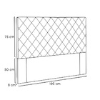 Cabeceira Estofada Cama Box Casal King Size Esmeralda 195cm S