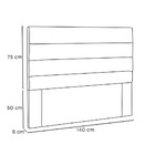 Cabeceira Estofada Cama Box Casal La Italian 140cm Suede Azul