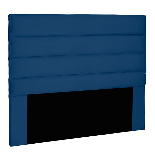 Cabeceira Estofada Cama Box Casal La Italian 140cm Suede Azul