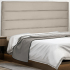 Cabeceira Estofada Cama Box Casal La Italian 140cm Suede Bege
