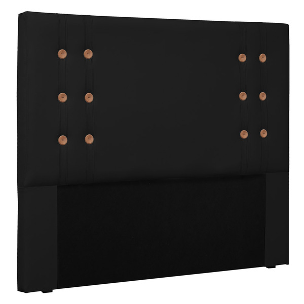 Cabeceira Estofada Cama Box Casal Monreale 140cm Corano Preto