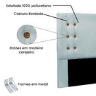 Cabeceira Estofada Cama Box Casal Monreale 140cm Linho Rústic