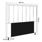 Cabeceira Estofada Cama Box Casal Opala 140cm Com Frame Suede