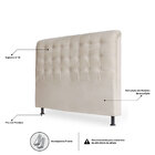 Cabeceira Estofada Cama Box Casal Queen Louise 160cm Suede Ma