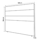 Cabeceira Estofada Cama Box Casal Queen Mia 160cm Suede Marro