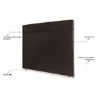 Cabeceira Estofada Cama Box Casal Queen Mia 160cm Suede Marro