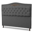 Cabeceira Estofada Cama Box Casal Queen Size Belize 160cm Lin