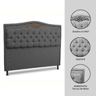 Cabeceira Estofada Cama Box Casal Queen Size Belize 160cm Lin