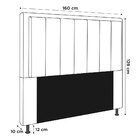 Cabeceira Estofada Cama Box Casal Queen Size Opala 160cm Com
