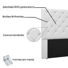 Cabeceira Estofada Cama Box Casal Queen Size Tânia 160cm Cora