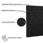 Cabeceira Estofada Cama Box Casal Queen Size Tânia 160cm Cora