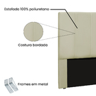 Cabeceira Estofada Cama Box Casal Ravenna 140cm Corano Bege -