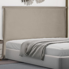 Cabeceira Estofada Cama Box Casal Veneza 140cm Suede Bege - D