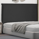 Cabeceira Estofada Cama Box Casal Veneza 140cm Suede Preto -
